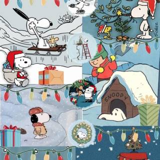 Cute winter Snoopy wallpaper