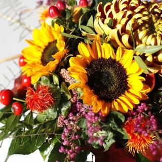 Autumn birthday flowers wallpaper