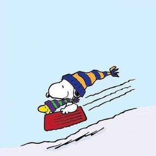 Cute winter Snoopy wallpaper