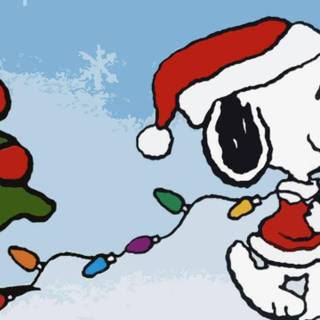 Cute winter Snoopy wallpaper