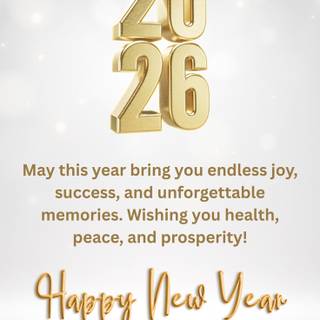 Happy New Year wishes 2026 wallpaper