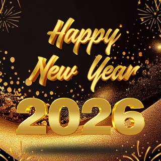Happy New Year wishes 2026 wallpaper