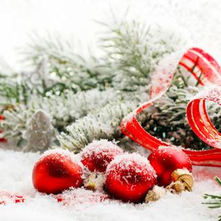 Snow Christmas New Year wallpaper
