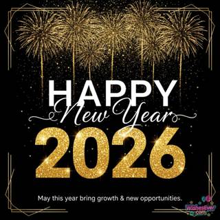Happy New Year wishes 2026 wallpaper