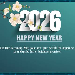 Happy New Year 2026 logo wallpaper