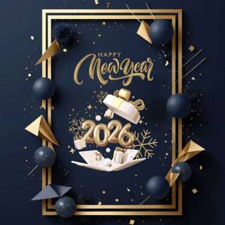 Happy New Year 2026 designs wallpaper