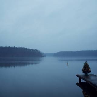 Christmas lake wallpaper