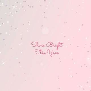 Cute pink New Year wallpaper