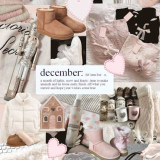 Soft pink Christmas wallpaper