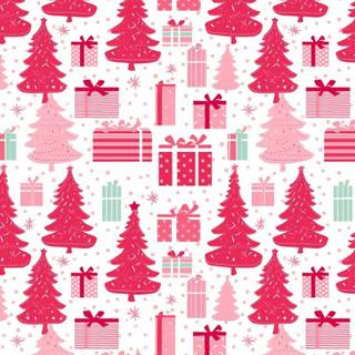 Red preppy Christmas wallpaper