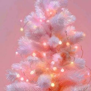 Soft pink Christmas wallpaper