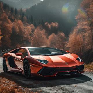 Lamborghini autumn wallpaper