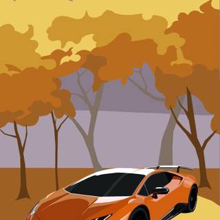 Lamborghini autumn wallpaper