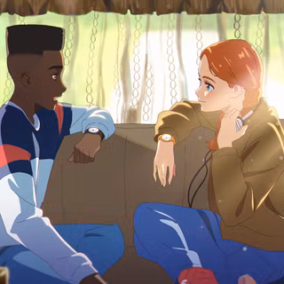 Lucas and Max Stranger Things wallpaper