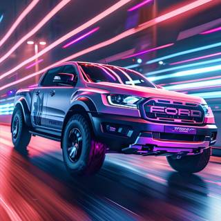 Neon Ford F-150 wallpaper