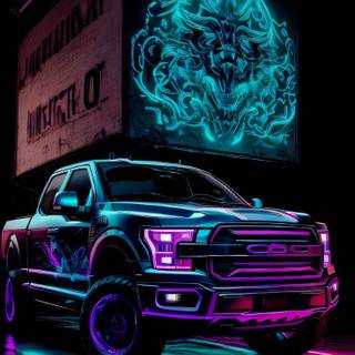 Neon Ford F-150 wallpaper