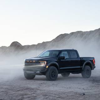 Black Ford F-150 Raptor wallpaper