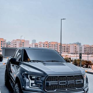 Black Ford F-150 Raptor wallpaper