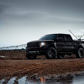 Black Ford F-150 Raptor wallpaper