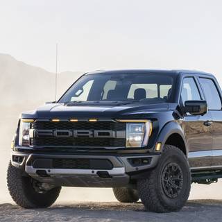 Black Ford F-150 Raptor wallpaper