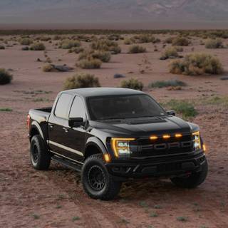 Black Ford F-150 Raptor wallpaper