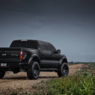 Black Ford F-150 Raptor wallpaper