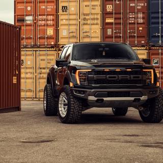 Black Ford F-150 Raptor wallpaper