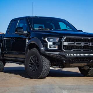 Black Ford F-150 Raptor wallpaper