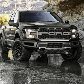 Black Ford F-150 Raptor wallpaper