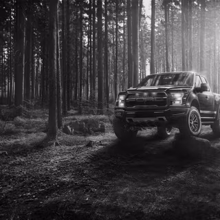 Black Ford F-150 Raptor wallpaper