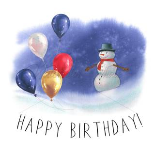 Winter birthday wallpaper