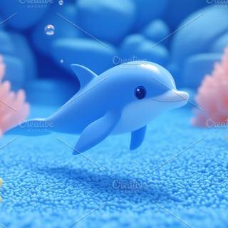 Blue dolphin wallpaper