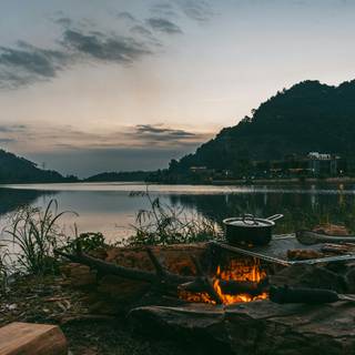 Lake of fire wallpaper