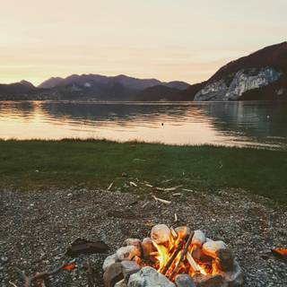 Lake of fire wallpaper