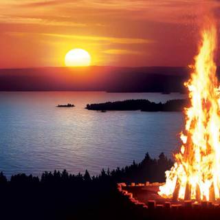 Lake of fire wallpaper