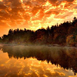 Lake of fire wallpaper