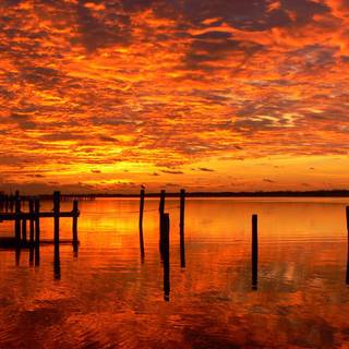 Lake of fire wallpaper