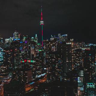 Night city laptop wallpaper