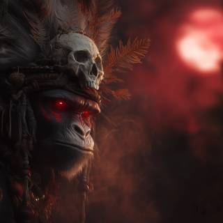 Scary monkey wallpaper