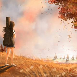 Anime autumn 1920x1080 wallpaper