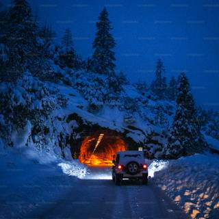 8k dark winter wallpaper