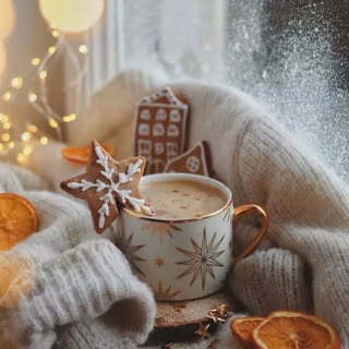 Aesthetic winter coffee wallpaper
