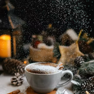 Aesthetic winter coffee wallpaper