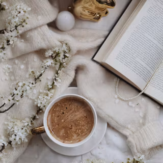 Aesthetic winter coffee wallpaper