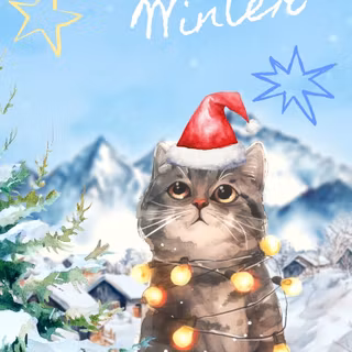 Nature cat winter wallpaper