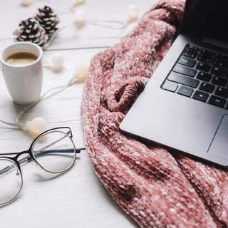 Aesthetic winter coffee wallpaper