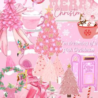 Christmas tree collage wallpaper