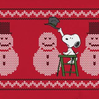 Aesthetic Christmas Snoopy wallpaper