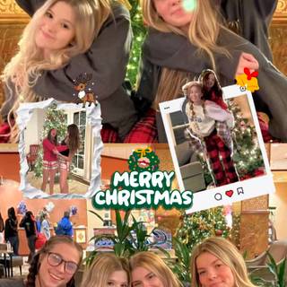 Christmas tree collage wallpaper