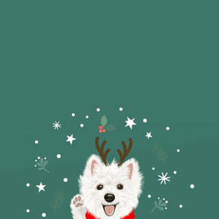 Preppy Christmas dogs wallpaper